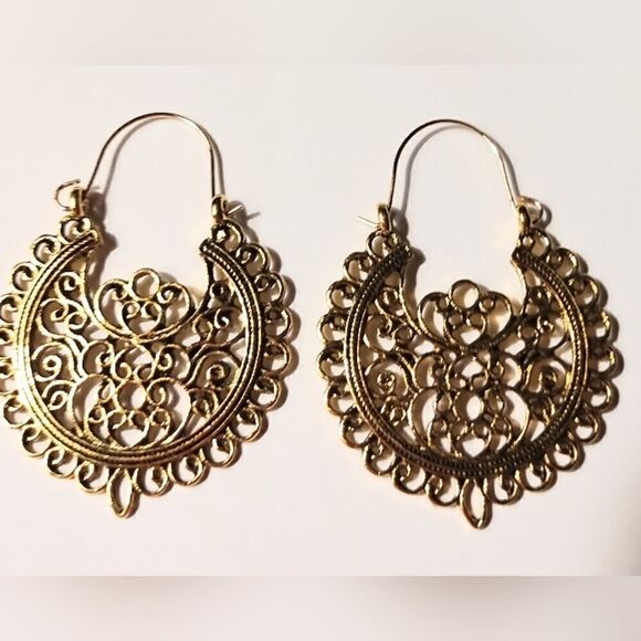 Women's dangle earrings vintage mandala new d70 - Picture 1 of 1